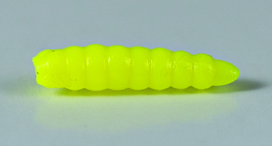 LARVA DEL MIELE 25 mm Ø 5.5 mm in file da 6 (Col. GIALLO FLUO) 54 pezzi